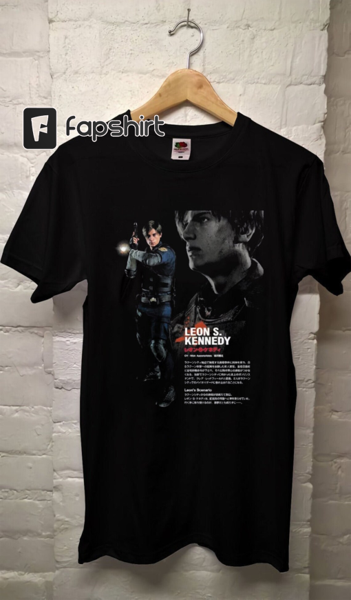 Unisex Resident Evil Inspired by Leon S. Kennedy, Comfortable Tee, Quality Print Perfect for Resident Evil Game Lovers, Leon Kennedy Shirt