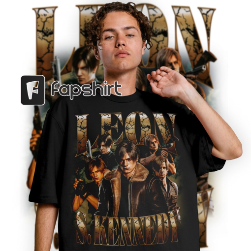 Limited Leon S. Kennedy Vintage T-Shirt, Graphic Unisex T-shirt, Retro 90’s Fans Homage T-shirt, Gift For Women and Men