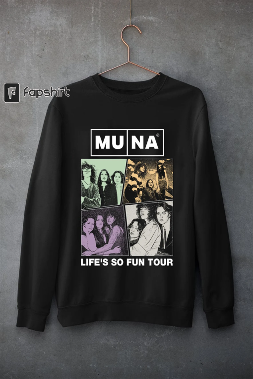 Muna Life’s So Fun Concert 2023 Tshirt, Exclusive Muna Band Merch, Retro 90s Graphic Muna Tshirt,Music Lover’s Gift for Men & Women