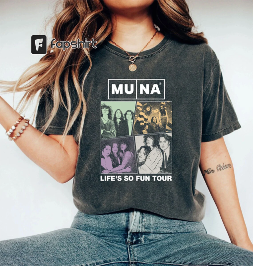 Muna Life’s So Fun Concert 2023 Tshirt, Exclusive Muna Band Merch, Retro 90s Graphic Muna Tshirt,Music Lover’s Gift for Men & Women