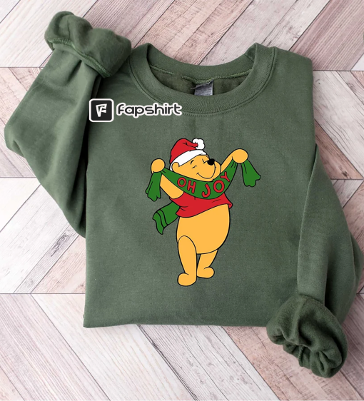 Winnie The Pooh Christmas Oh Joy Sweatshirt, The Most Wonderful Time Of The Year Winnie The Pooh Xmas Sweatshirt, Pooh Shirt, Holiday Gift