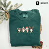 Embroidered Penguins, Christmas Sweatshirt, Couples Matching Jumper, Personalised Christmas Gift, Holiday Sweatshirt, Embroidered Sweater