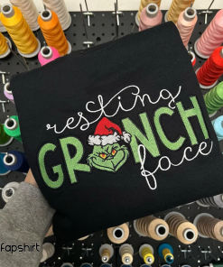 Grinch Face Crewneck, Christmas Sweatshirt, Grinch Smile,…