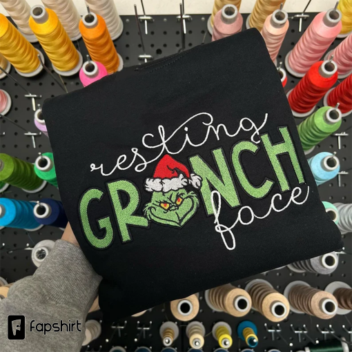 Grinch Face Crewneck, Christmas Sweatshirt, Grinch Smile, Fall, Sweatshirt, Pullover, Autumn, Cozy Clothing