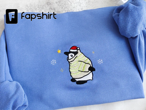 Embroidered Christmas Penguin Sweatshirt, Snowflake Hoodie,Penguin Christmas Sweater, Christmas Crewneck,Penguin Gift