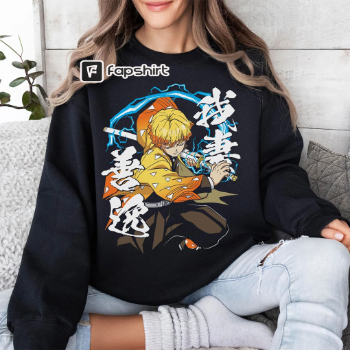 Sleeping Zenitsu Attack Shirt, Agatsuma Zenitsu Shirt, Demon Anime Shirt, Birthday Gift for Anime Lovers