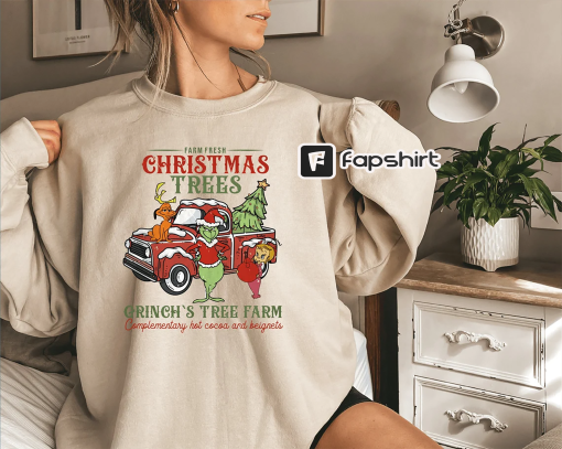 Grinch Christmas Sweatshirt, Grinch Sweatshirt, Christmas Sweatshirt, Grinch Sweatshirt, Christmas Vibe, Gift for All, Grinch’s Tree Farm