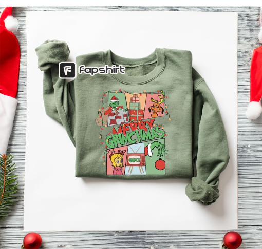 Grinch Christmas Crewneck Sweatshirt, Grinchmas Sweatshirts, Grinch Hoodie Sweater, Christmas Grinch Youth Tee, Toddler Tee, Unisex Clothing