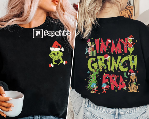 In My Grinch Era Sweatshirt, Grinch Christmas Shirt, Cute Grinchmas T-Shirt, Christmas Movie Tee, Grcnh Christmas Gift, Christmas Sweater