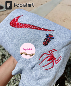 Superhero Embroidered Sweatshirt | Spider Sleeve |…