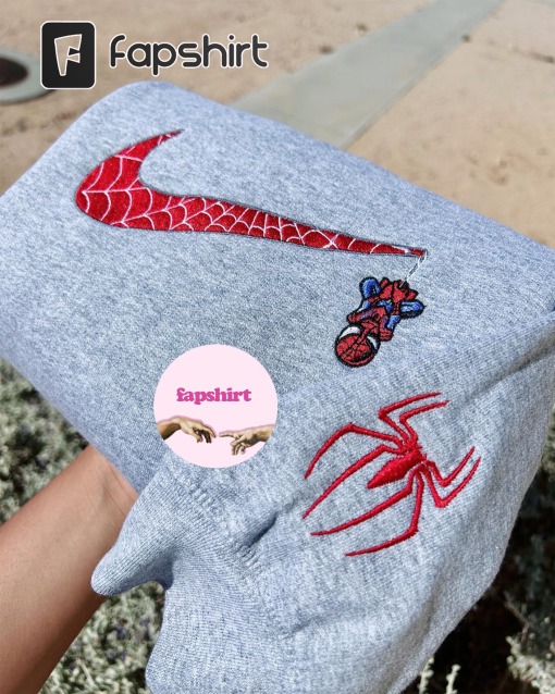 Superhero Embroidered Sweatshirt | Spider Sleeve | SpiderMan