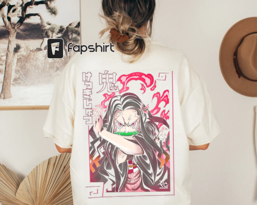 Demon Slayer T-Shirt, Nezuko-Chan T-Shirt, Back Design Shirt, Anime T-Shirt, Gift For Anime Fans, Anime Shirt, Demon Slayer Shirt