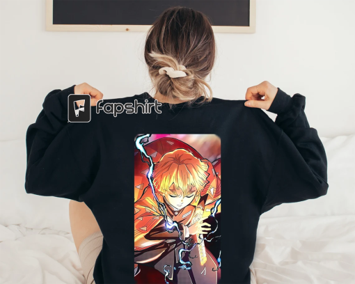 Demon Slayer Sweater, Anime Hoodie, Back Design Hoodie, Cotton Sweater, Demon Slayer Hoodie, Anime Fan Sweater, Cotton Hoodie