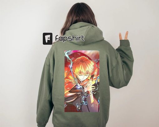 Demon Slayer Sweater, Anime Hoodie, Back Design Hoodie, Cotton Sweater, Demon Slayer Hoodie, Anime Fan Sweater, Cotton Hoodie