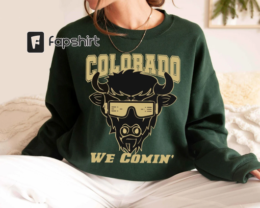 Colorado We Comin’ Shirt, Buffalo Retro Sunglasses, Coach Prime, Colorado Football Sweatshirt, We Coming Buffalos Hoodies,Colorado Buffs Fan