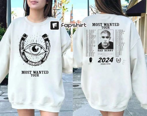 Bad Benito Mugshot Most Wanted Bunny Tour Dates & Cities 2 Slide T-Shirt, Sweatshirt, Hoodie, Nadie Sabe Lo Que, Gift for fan