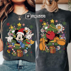 2-sided Vintage Mickey & Friend Christmas Tree Shirt, Disney Christmas Sweatshirt, Disney World Disneyland Christmas Shirt, Christmas Gift