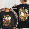 2-sided Vintage Mickey & Friend Christmas Tree Shirt, Disney Christmas Sweatshirt, Disney World Disneyland Christmas Shirt, Christmas Gift