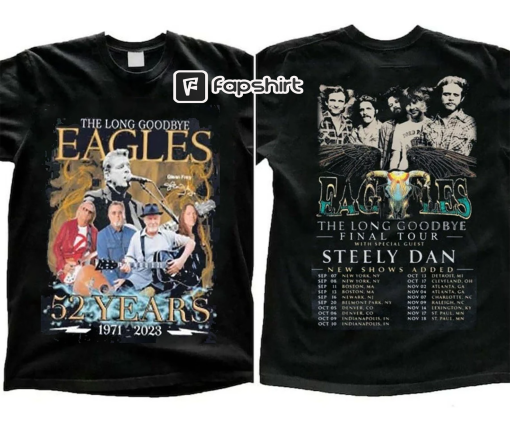 Eagles Band Tour 2023 2 Sides Shirt,Eagles The Long Goodbye Shirt,Eagles Finals Tour Shirt, Eagles Rock Band Tee,Gift for Fan