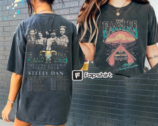 Eagles Band Tour 2023 2 Sides Shirt,Eagles The Long Goodbye Shirt,Eagles Finals Tour Shirt, Eagles Rock Band Tee,Gift for Fan