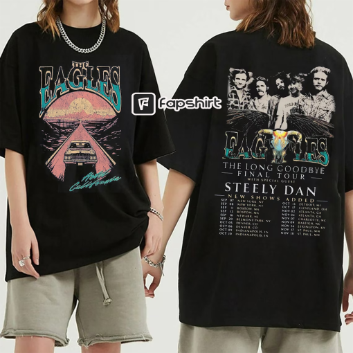 Eagles Band Tour 2023 2 Sides Shirt,Eagles The Long Goodbye Shirt,Eagles Finals Tour Shirt, Eagles Rock Band Tee,Gift for Fan