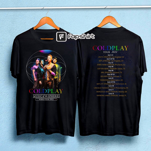 Coldplay World Tour 2023 Shirt, Coldplay Coldplay Music Of The Spheres Tour Shirt, Coldplay Band Fan Lovers Shirt, Coldplay Merch Graphic