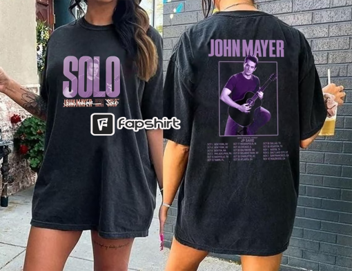 Vintage John Mayer Solo Rock Music Tour Shirt, North America Tour 2023 Sweatshirt, Music Singer Merch, John Mayer Concert Tee, Gift For Fan