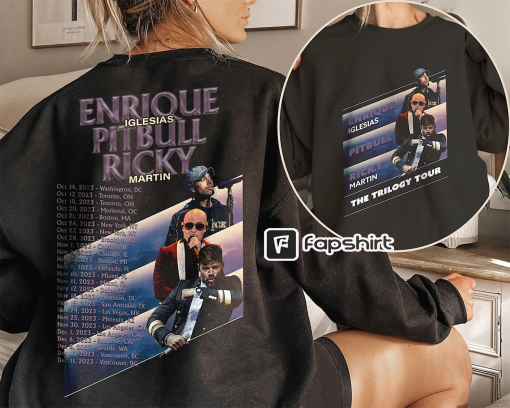 Enrique Iglesias X Pitbull X Ricky Martin The Trilogy Tour 2023 T-shirt, The Trilogy 2023 Concert T-shirt, Enrique Iglesias Pitbull Ricky