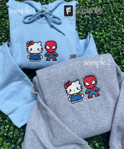 Kitty x Spider Pixel Embroidery Crewneck Sweatshirt