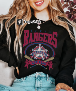 Vintage Texas Ranger Sweatshirt, Vintage Texas Baseball…