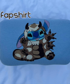 Stitch x Angel Custom Embroidered Sweatshirt, Couple…