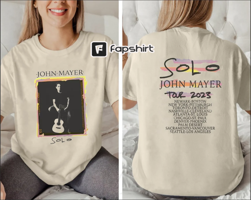 John Mayer Solo Tour 2023 & JP Saxe 2-Sided Music Shirt, Y2K Retro Concert Tickets Shirt, Unisex Gift for Fans, Music Lovers Festival Goers