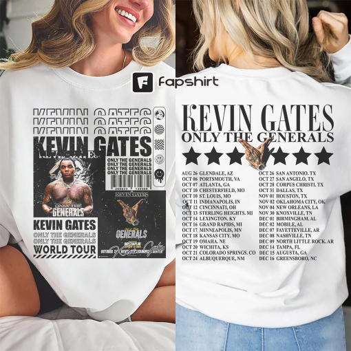 Kevin Gates Rap Shirt, Vintage Kevin Gates Only The Generals Tour Shirt, Rapper Kevin Gates, Graphic Kevin Gates Shirt, Kevin Gates Fan Tee