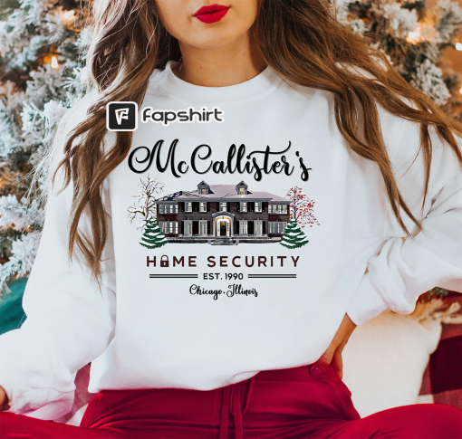 Christmas Sweatshirt, McCallister Home Security Christmas Vacation, Retro Christmas Santa, Holiday Clothing Women