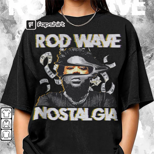 Rod Wave Nostalgia 90s Rap Music Shirt, Retro Vintage Y2K Sweatshirt, Retro Tour 2023 Glitch TV Unisex Gift For Fan Hoodie