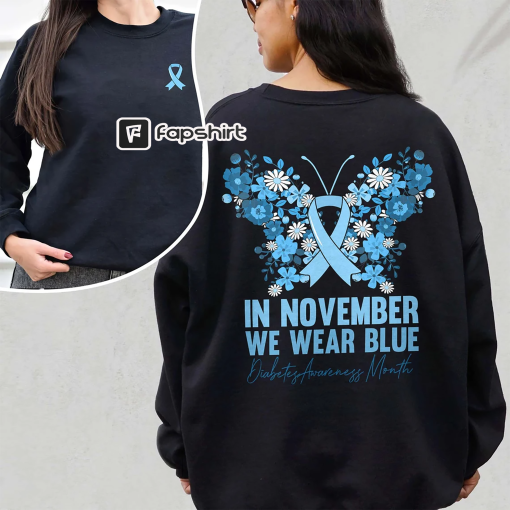 In November We Wear Blue Diabetes Awareness Sweatshirt, Diabetes Awareness Month, Lazy Pancreas Club T-Shirt, Diabetes Awareness Hoodie