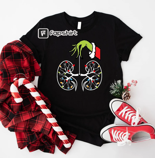 Christmas Nurse Gift T-shirt, Christmas Dialysis Shirt, Christmas Lights Nurse Squad Tshirt, Kidney RN Shirt, Holiday Registered Nurse Shirt