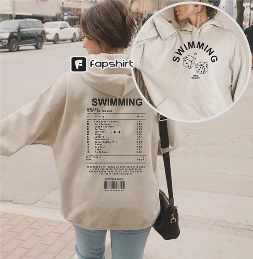 Mac SWIMMING Album tracklist Retro T-Shirt, Mac Swimming in the wave Graphic Sweatshirt