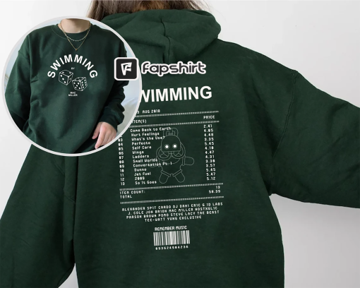 Mac SWIMMING Album tracklist Retro T-Shirt, Mac Swimming in the wave Graphic Sweatshirt