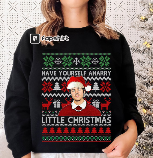 Have Yourself A Harry Little Christmas Sweatshirt, Xmas Sweatshirt, Christmas Gifts, Harry Fan Merch, Love On Tour, Styles Merch