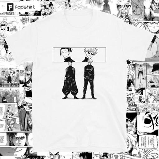 Satoru Gojo Suguru Getou Shirt, Jujutsu Kaisen Anime Unisex 2 side shirt Short Sleeve