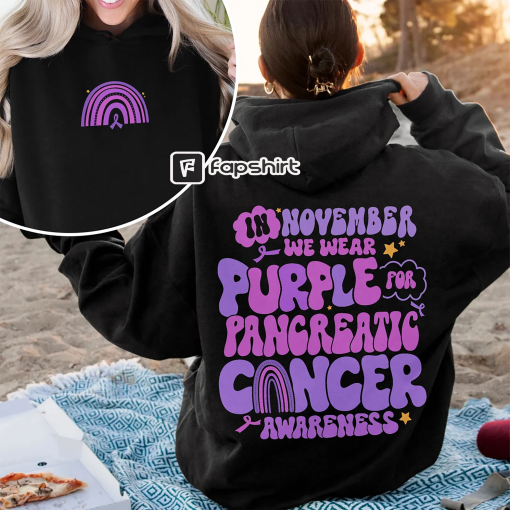 Pancreatic Cancer Support Shirts, Diabetes Awareness Tee, Purple Ribbon T-Shirt, In November Wear Purple, Pancreatic Cancer Survivor