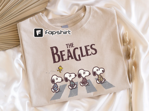 Snoopy Shirt, The Beagles Sweatshirt, Abbey Road Inspired Shirt, Fall Dogs Shirt, Funny Beatles Inspired Apparel, Cartoon Sweater, Snoopy