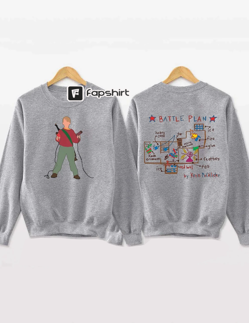 Home Alone Battle Plan Christmas Sweatshirt, Kevin Mccallister Home Alone Unisex Hoodie, Xmas Shirt, Funny Home Alone Shirt, Christmas Gift