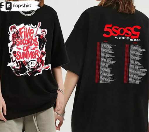 5SOS World Tour 2023 Shirt, 5 Seconds Of Summer Fan Sweatshirt, 5SOS Vintage Shirt, 5 Seconds Of Summer World Tour 2023 2024 Shirt