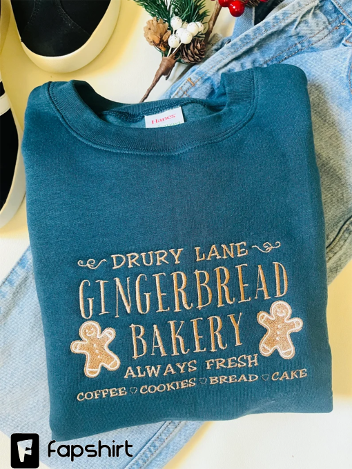 Gingerbread Bakery Embroidered Crewneck