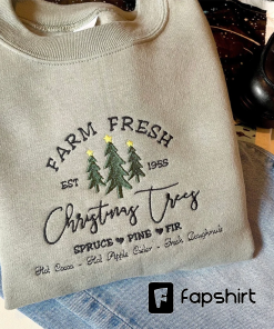 Christmas Tree Farm Emrbroidered Crewneck | Embroidered…