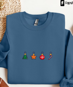 Embroidered Christmas sweatshirt | Christmas crewneck |…