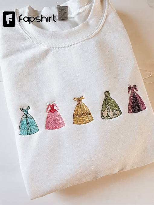 Princess Embroidered Shirt, Princess Dress Shirt, Magic Kingdom Shirt