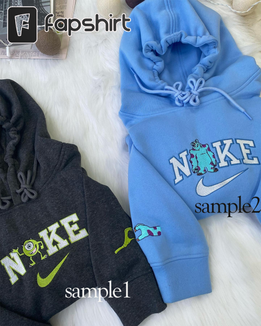 Mi.ke Su.lly B.oo Mons.ters Inc Embroidered Crewneck, Monsters University, Halloween Embroidered Sweatshirt, Halloween Gift